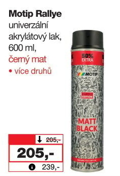 Univerzální akrylátový lak ve spreji Rallye Motip