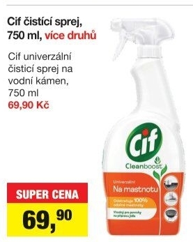 Čističe ve spreji Cif