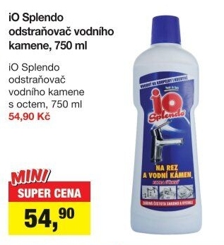 Odstraňovač vodního kamene IO Splendo