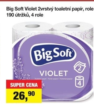 Toaletní papír 2vrstvý Violet Big Soft