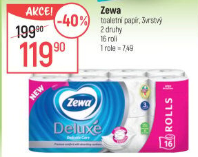 Toaletní papír 3vrstvý Deluxe Zewa