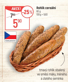 Cereální rohlík