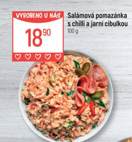 Salámová pomazánka s chilli a jarní cibulkou Globus