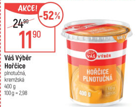 Hořčice plnotučná Váš Výběr