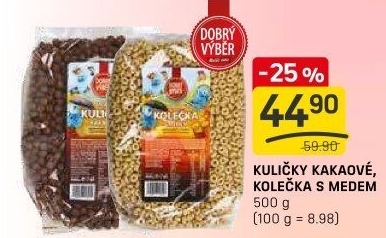 Cereálie kuličky kakaové Dobrý Výběr