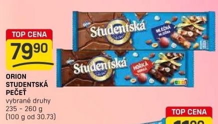 Čokoláda Studentská pečeť Orion