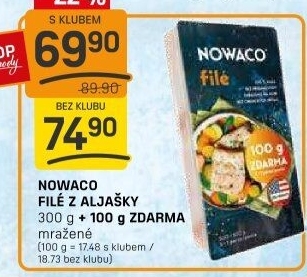 Filé z Aljašky mražené Nowaco
