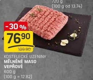 Maso mleté vepřové Kostelecké uzeniny