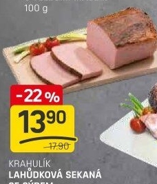 Sekaná lahůdková se sýrem Krahulík
