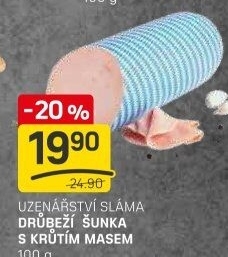 Šunka drůbeží s krůtím masem Sláma