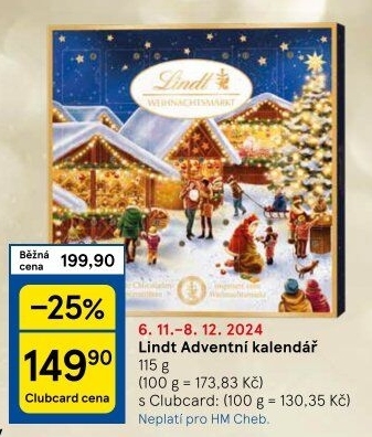 Adventní kalendář Lindt