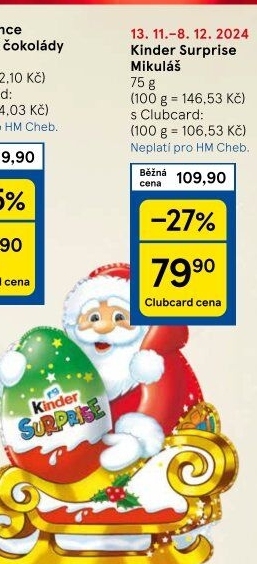 Čokoládový Mikuláš Kinder