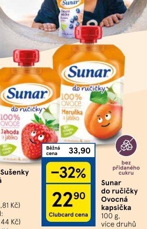 Kapsička do ručičky Ovocný příkrm Sunar