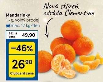 Mandarinky Klementinky