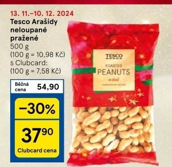 Neloupané arašídy Tesco