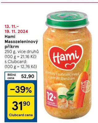 Příkrm masozeleninový Hami