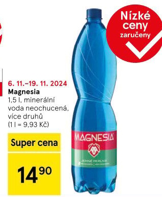 Přírodní voda Magnesia
