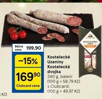 Salámy Sváteční dvojka Kostelecké uzeniny