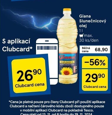 Slunečnicový olej Giana