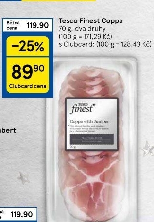 Šunka Coppa Tesco Finest