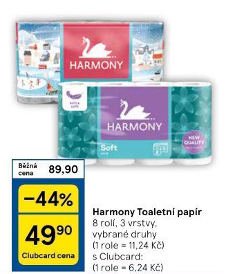 Toaletní papír 3vrstvý Harmony