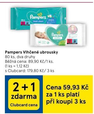 Vlhčené ubrousky dětské Pampers