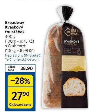 Chléb kváskový Tousťáček Breadway