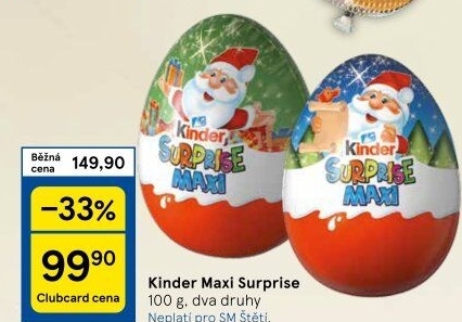 Čokoládové vajíčko s překvapením Maxi Kinder Surprise