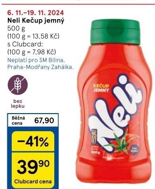 Kečup bez lepku Neli