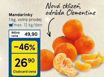 Mandarinky Klementinky