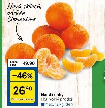 Mandarinky Klementinky