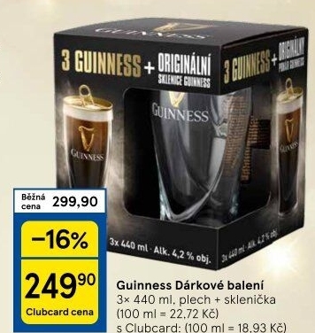 Pivo Guinness - dárkové balení