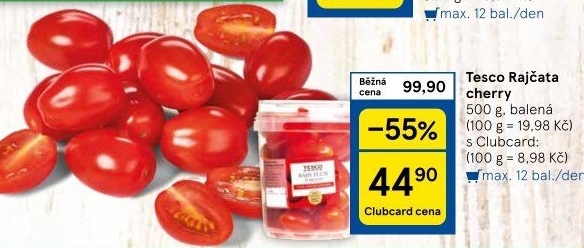 Rajčata cherry Tesco