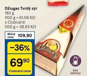 Sýr bez laktózy Džiugas