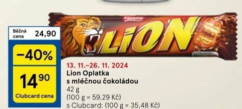 Tyčinka Lion Nestlé