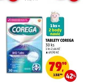 Antibakteriální tablety na zubní protézy Corega