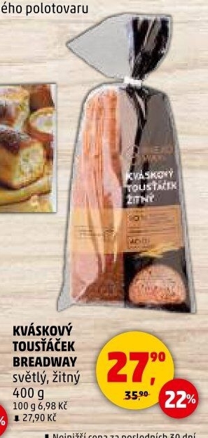 Chléb kváskový Tousťáček žitný Breadway