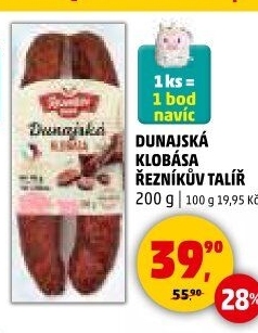 Dunajská klobása Řezníkův talíř