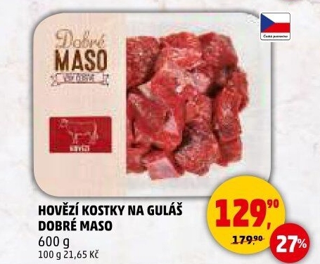 Hovězí maso na guláš Dobré maso