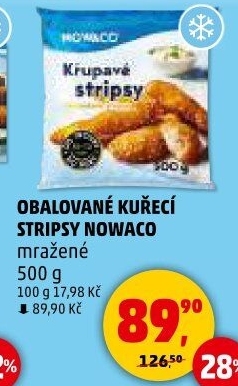 Kuřecí stripsy mražené Nowaco