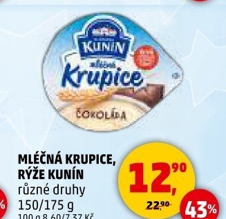 Mléčná krupice Mlékárna Kunín
