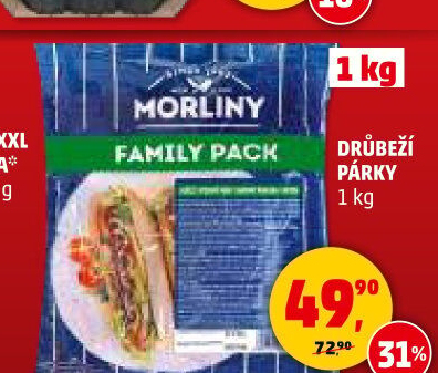 Párky drůbeží Morliny