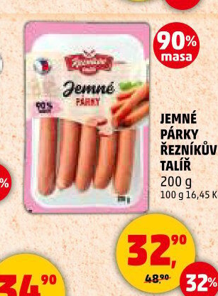 Párky jemné Řezníkův talíř