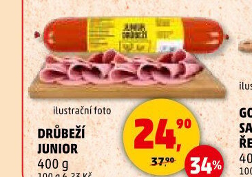 Salám drůbeží Junior Řezníkův talíř