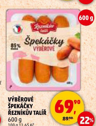 Špekáčky výběrové Řezníkův talíř