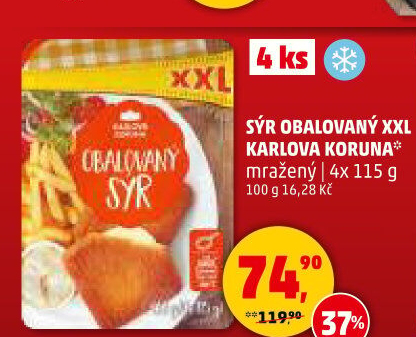 Sýr obalovaný mražený Karlova Koruna