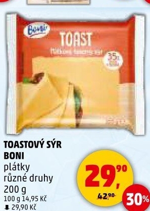 Sýr tavený toast Boni