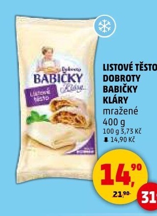 Těsto listové mražené Dobroty babičky Kláry
