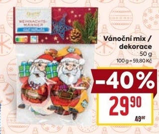 Čokoládové figurky vánoční Douceur