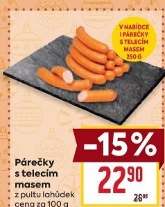 Párečky s telecím masem